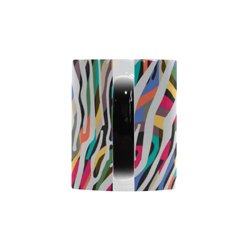 Colorful zebra skin pattern Morphing Mug Heat Changing Mug