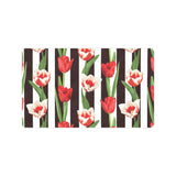 red and white tulips pattern Doormat