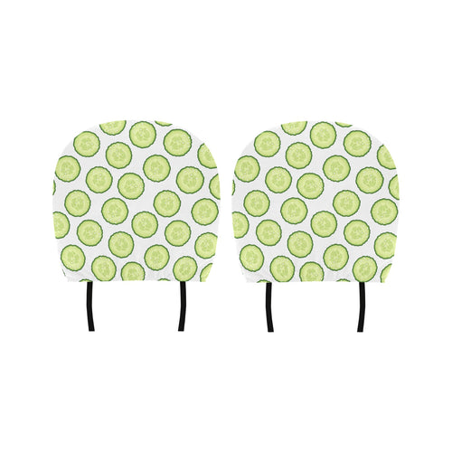 Cucumber slices pattern Car Headrest Cover