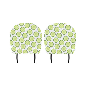 Cucumber slices pattern Car Headrest Cover