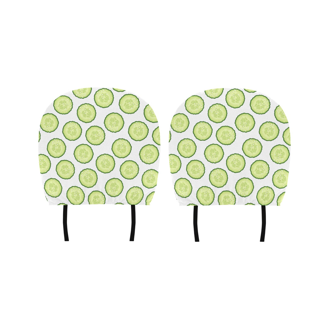 Cucumber slices pattern Car Headrest Cover