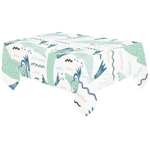 Crocodile diver pattern Tablecloth