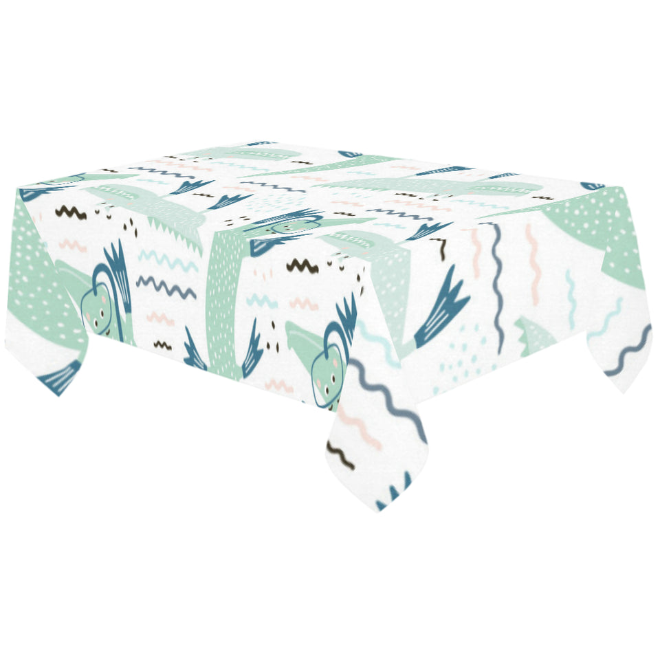 Crocodile diver pattern Tablecloth
