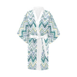 zigzag  chevron paint design pattern Women's Short Kimono Robe
