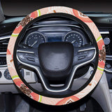 papaya leaves pattern Car Steering Wheel Cover