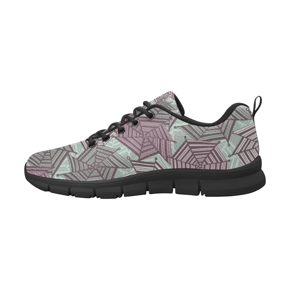 Spider web cobweb design color pattern Women's Sneaker Shoes