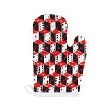 Dice Pattern Print Design 02 Heat Resistant Oven Mitts
