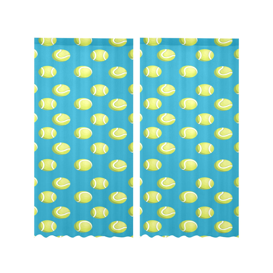Tennis Pattern Print Design 05 Gauze Curtain