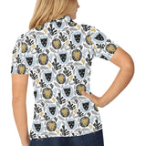 Lion Pattern Print Design 05 Women's All Over Print Polo Shirt