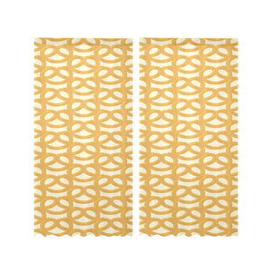Pretzels Pattern Print Design 01 Gauze Curtain