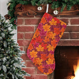 Autumn maple leaf pattern Christmas Stocking
