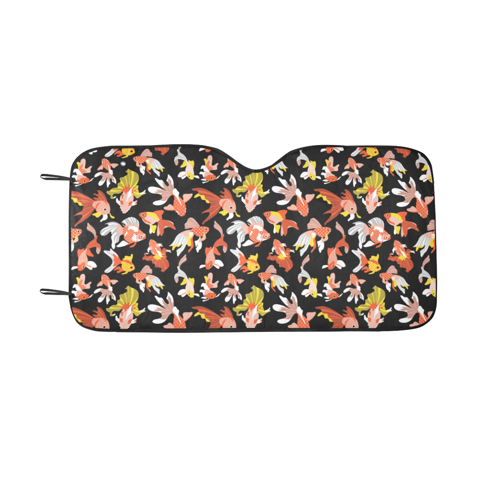 Goldfish Pattern Print Design 03 Car Sun Shade