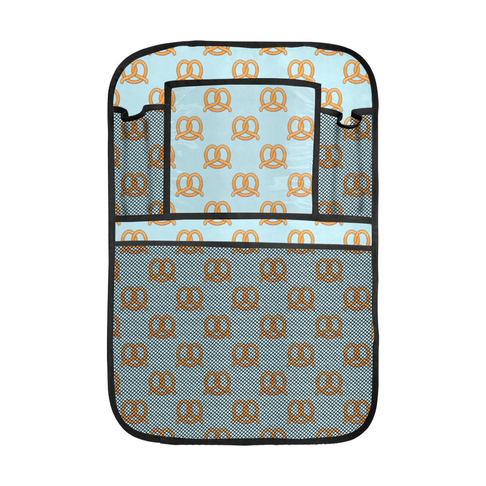 Pretzels Pattern Print Design 03 Car Seat Back Organizer