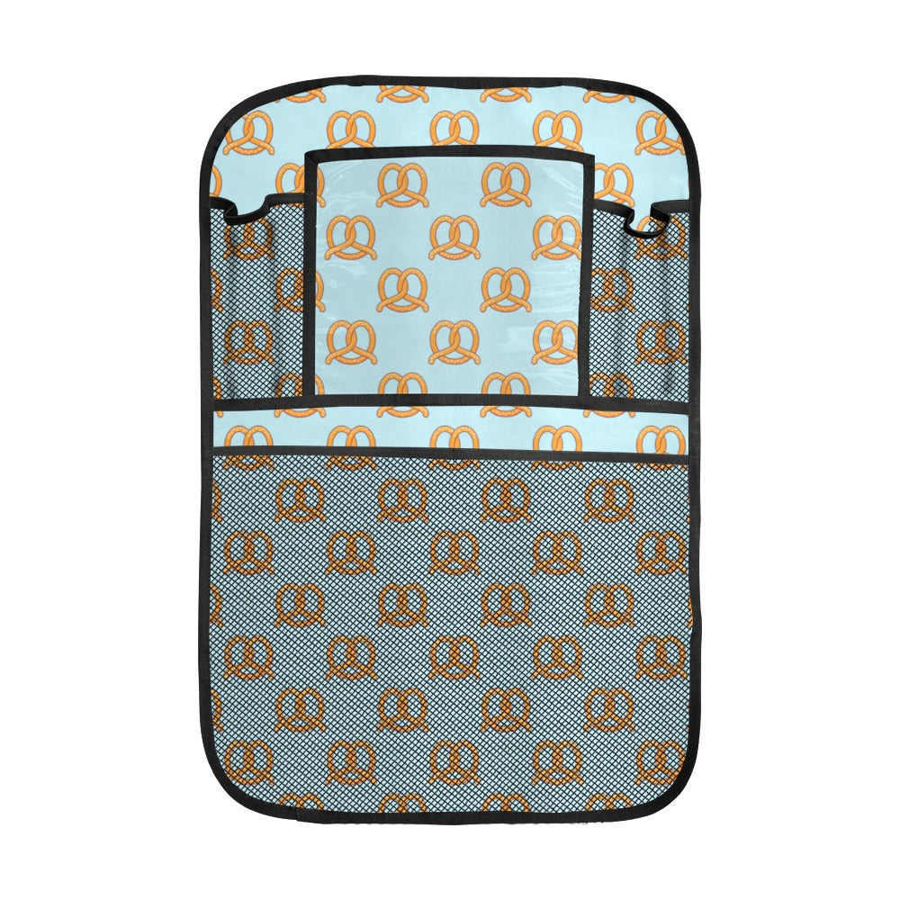 Pretzels Pattern Print Design 03 Car Seat Back Organizer