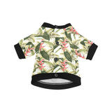 heliconia pattern All Over Print Pet Dog Round Neck Fuzzy Shirt