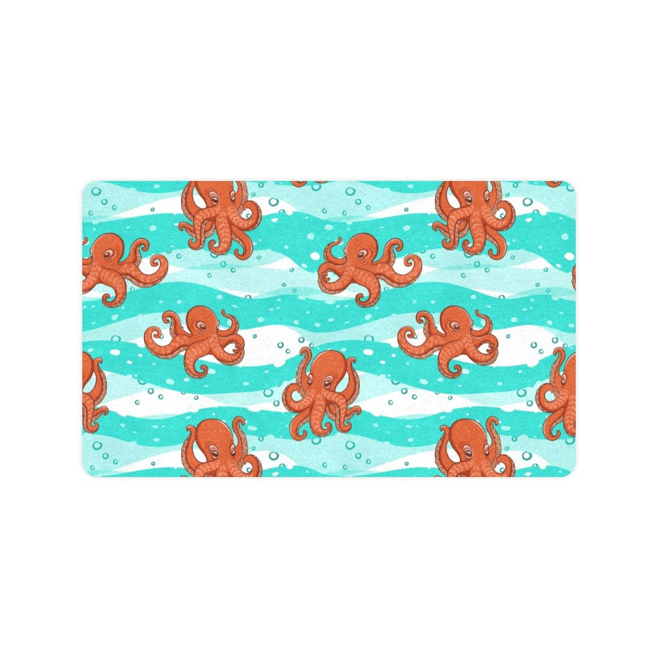 Octopuses sea wave background Doormat
