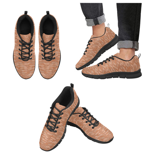 Brick Printed Pattern Print Design 02 Men's Breathable Sneakers ( Model 055)