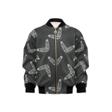 Hand drawn boomerang Australian aboriginal ornamen Kids' Boys' Girls' Bomber Jacket