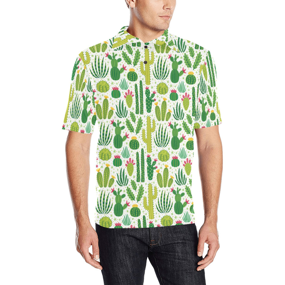 Cactus pattern copy Men's All Over Print Polo Shirt