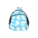 Cute white sea lion seals pattern All Over Print Chest Bag