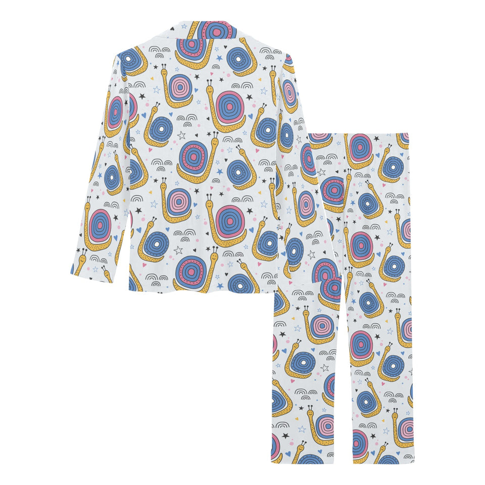 Snail Pattern Print Design 05 Women's Long Pajama Set