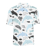 Cute dolphins Childish Style pattern Men's All Over Print Polo Shirt