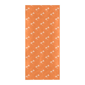 Engine Piston Orange Background Pattern Design 05 Beach Towel