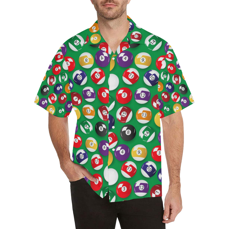 Billiard Ball Pattern Print Design 02 Men's All Over Print Hawaiian Shirt (Model T58)