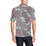 Spider web cobweb design color pattern Men's All Over Print Polo Shirt