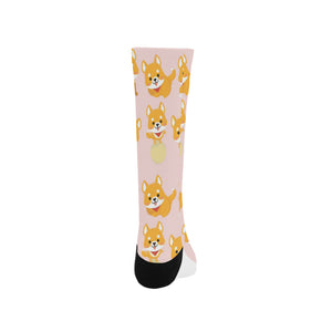 Cute shiba inu dog pattern Crew Socks