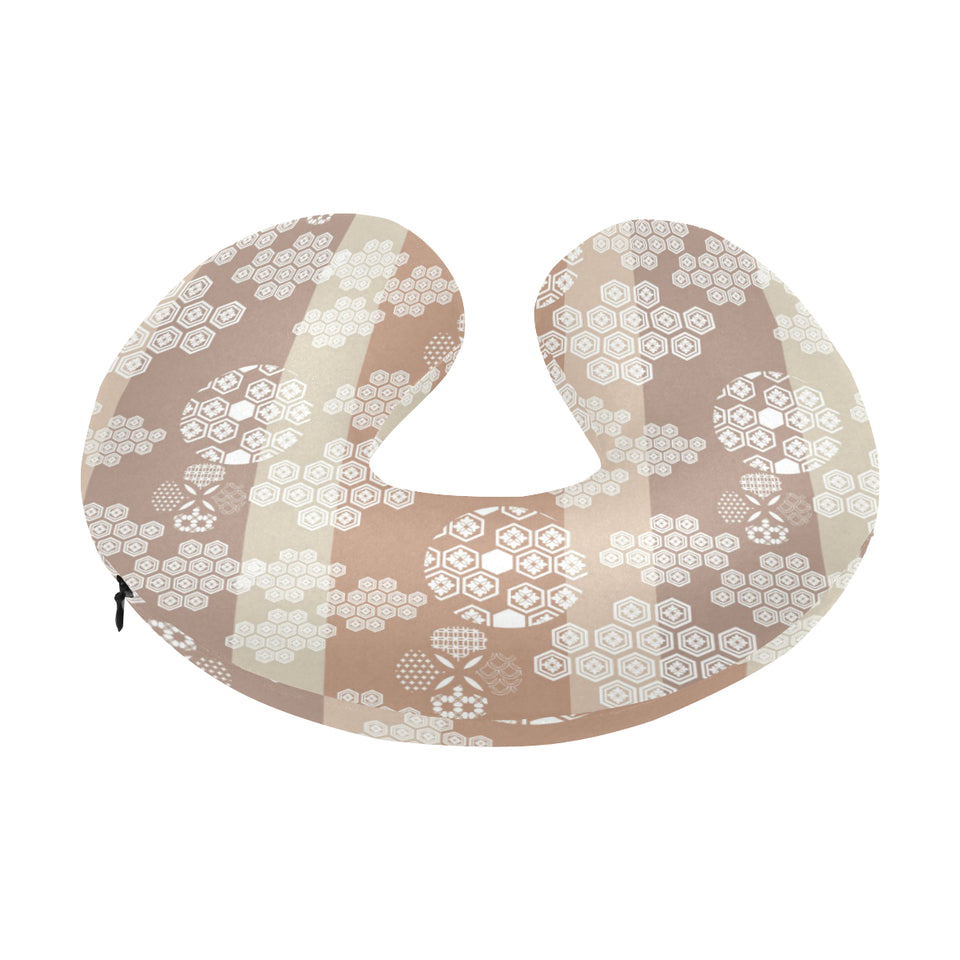 Beautiful hexagon japanese  pattern U-Shaped Travel Neck Pillow