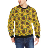 Sunflower pattern Men's Crew Neck Sweatshirt