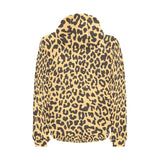 Leopard skin print Men's Padded Hooded Jacket
