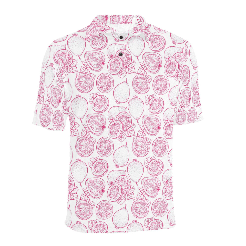 Sketch guava pattern Men's All Over Print Polo Shirt