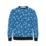 Airplane pattern in the sky Men's Crew Neck Sweatshirt