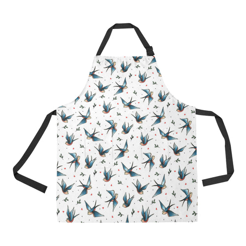 Swallow Pattern Print Design 04 All Over Print Adjustable Apron