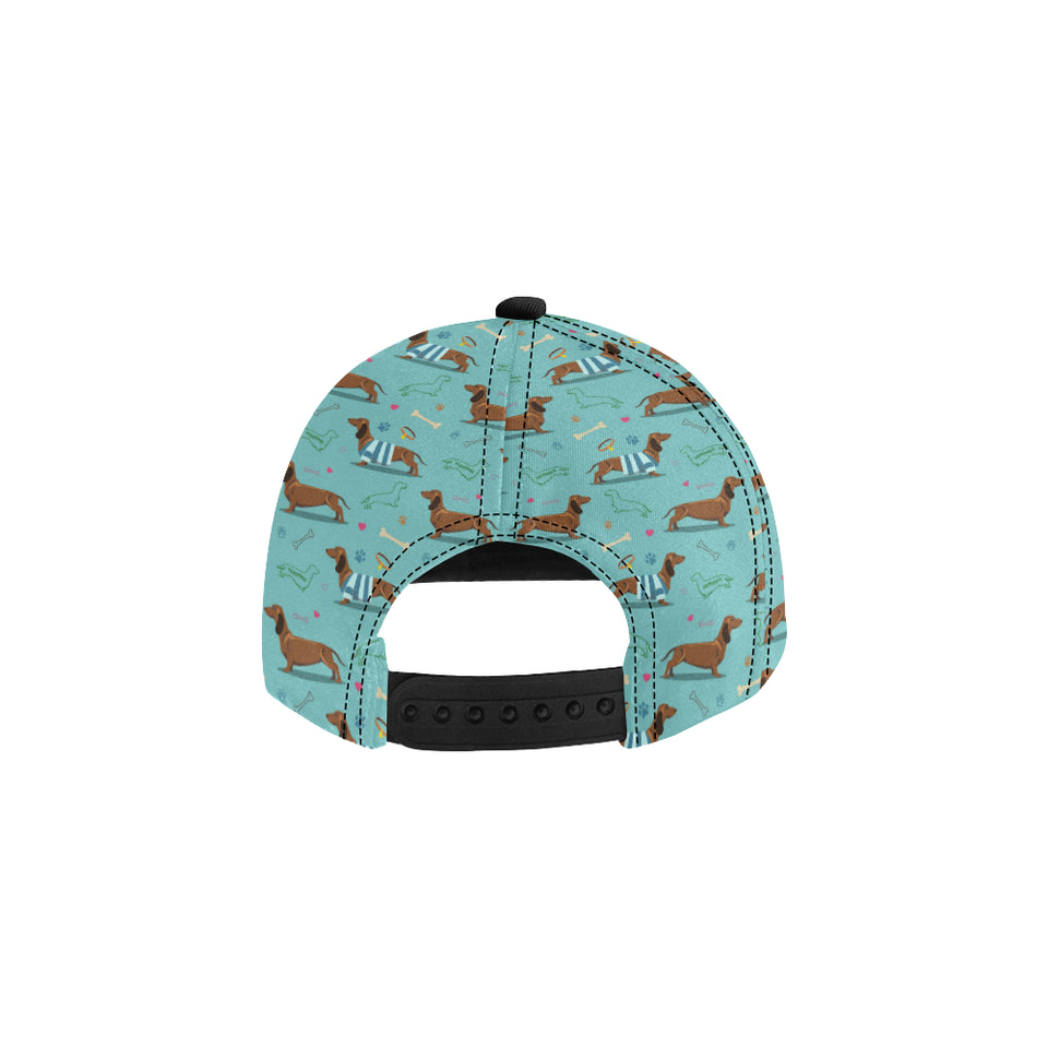 Dachshund decorative background All Over Print Snapback Cap