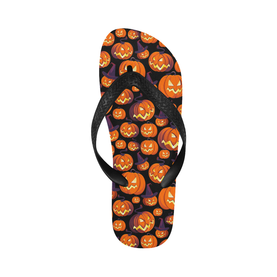 Halloween Pumpkin pattern Unisex Flip Flops