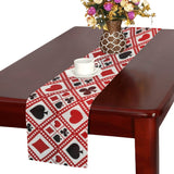 Casino Cards Suits Pattern Print Design 03 Table Runner