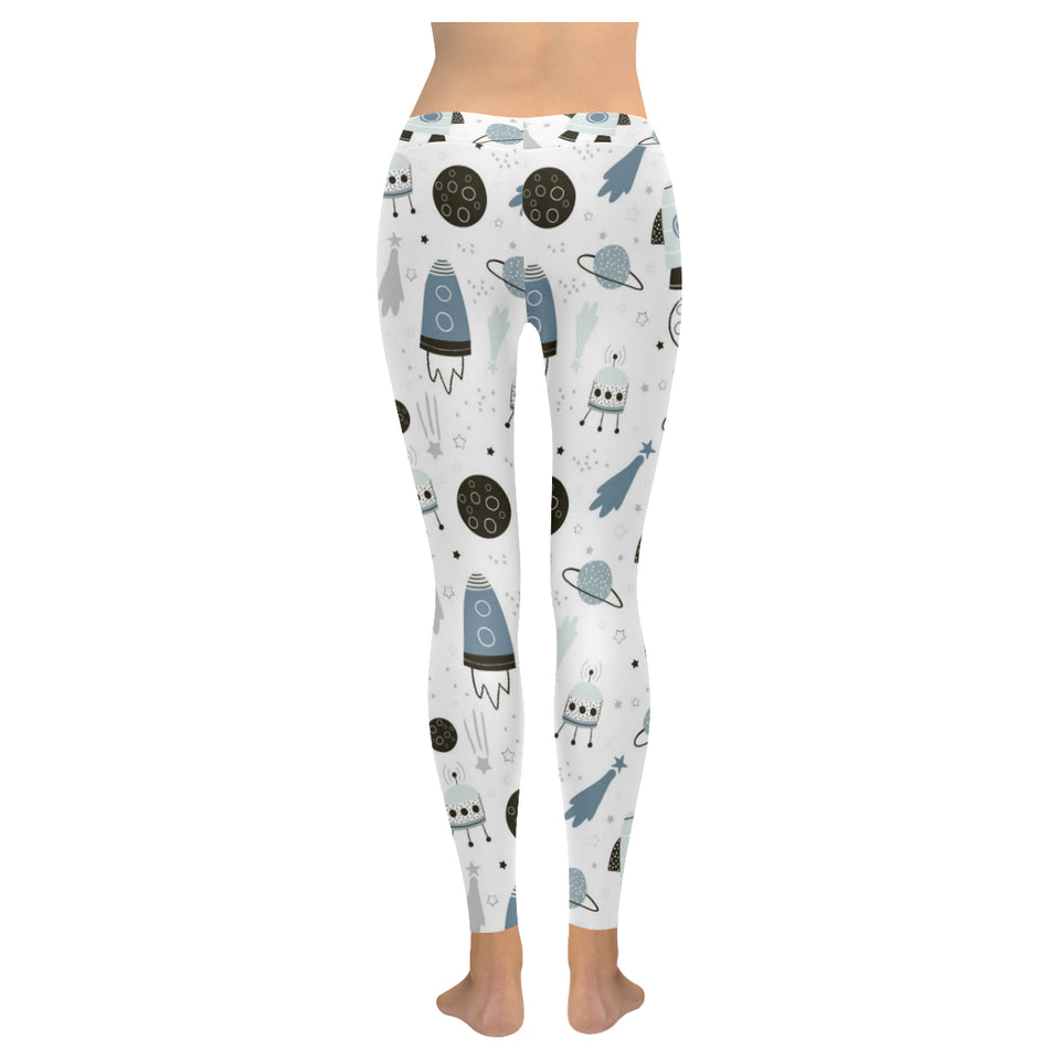 Hand drawn space elements space rocket star planet Women's Legging Fulfilled In US