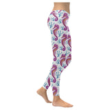 Purple seahorse blue coral pattern Women's Legging Fulfilled In US