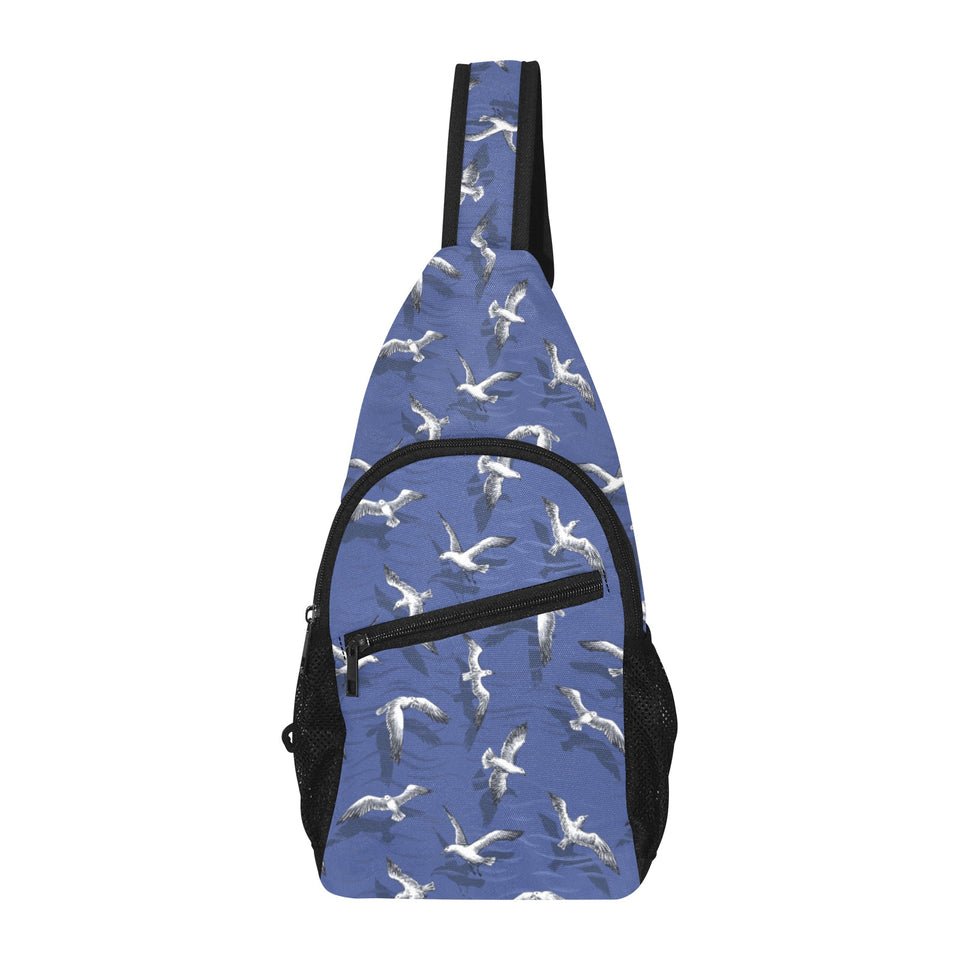 Seagull Pattern Print Design 03 All Over Print Chest Bag