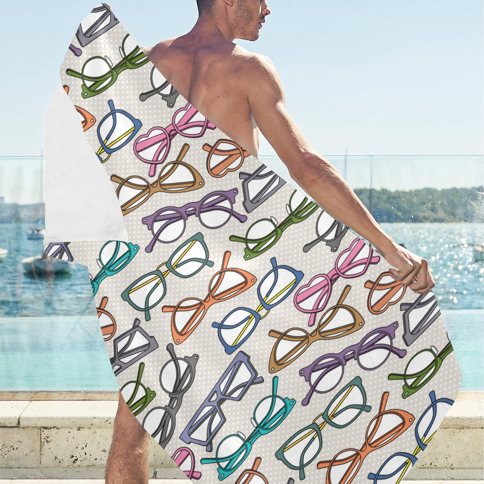 Sun Glasses Pattern Print Design 01 Beach Towel