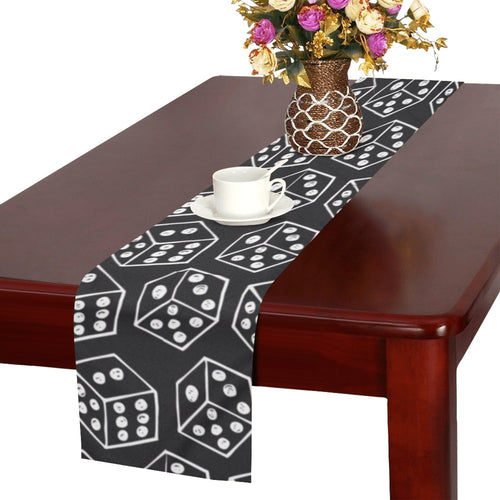 Dice Pattern Print Design 01 Table Runner