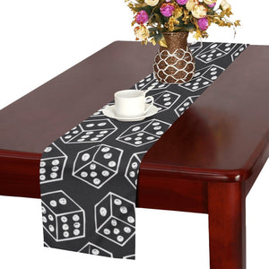 Dice Pattern Print Design 01 Table Runner