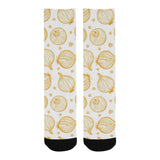 hand drawn onion pattern Crew Socks