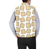 Bread Toast Pattern Print Design 03 Men's Padded Vest