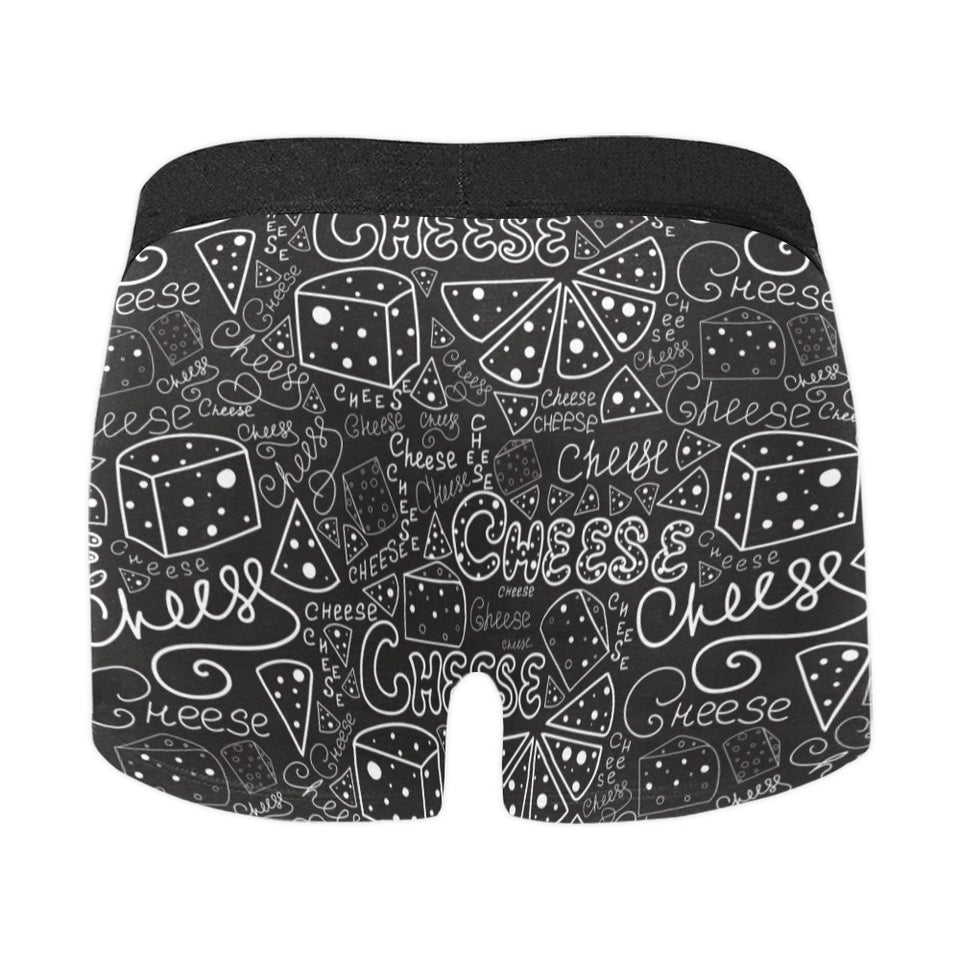 Handwritten cheese pattern Men's All Over Print Boxer Briefs Men's Underwear