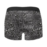 Handwritten cheese pattern Men's All Over Print Boxer Briefs Men's Underwear