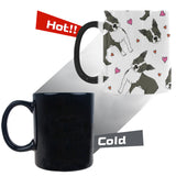 Boston terrier dog hearts vector pattern Morphing Mug Heat Changing Mug